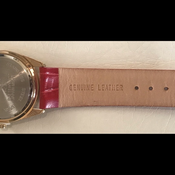 GOSSIP Red Watch Leather Band - Picture 6 of 9